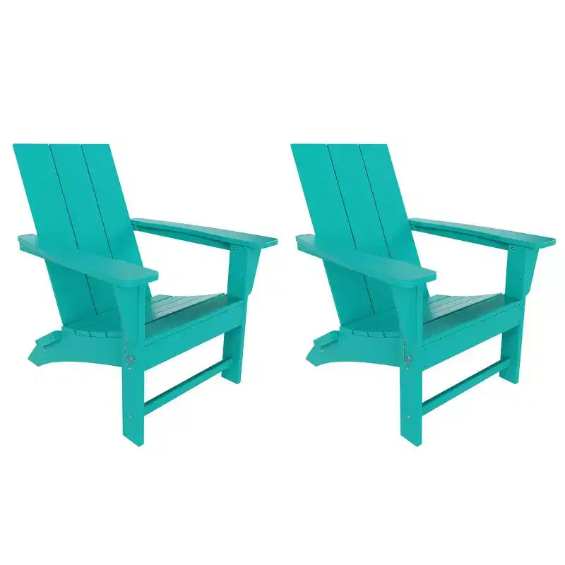 WestinTrends Ashore HDPE Folding Adirondack Chair (Set of 2)