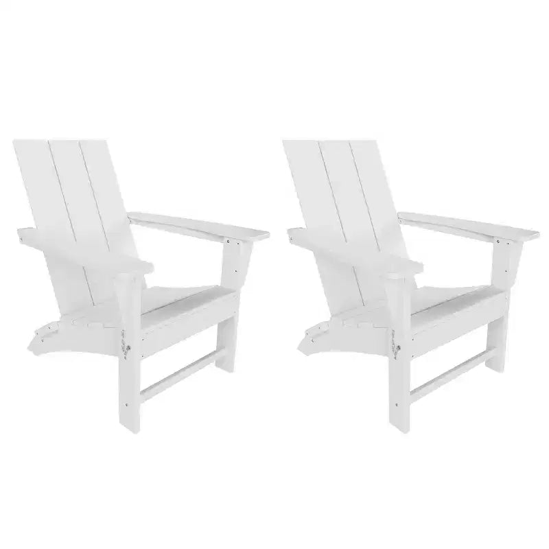 WestinTrends Ashore HDPE Folding Adirondack Chair (Set of 2)