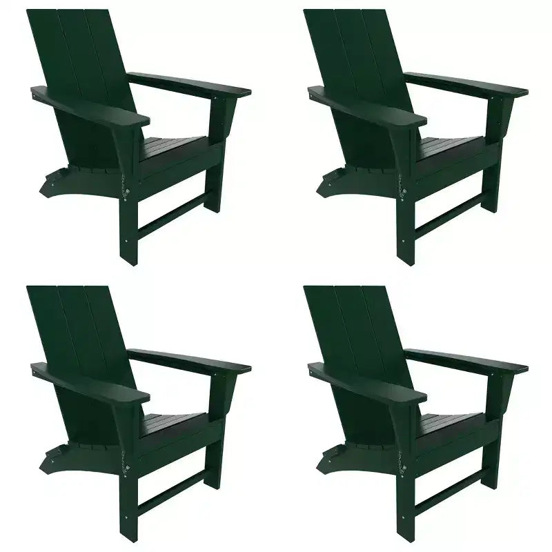 WestinTrends Ashore HDPE Folding Adirondack Chair (Set of 4)