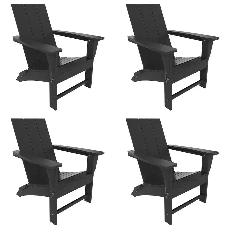 WestinTrends Ashore HDPE Folding Adirondack Chair (Set of 4)