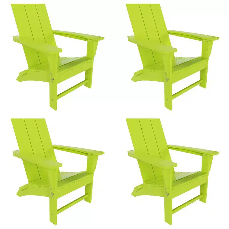 WestinTrends Ashore HDPE Folding Adirondack Chair (Set of 4)