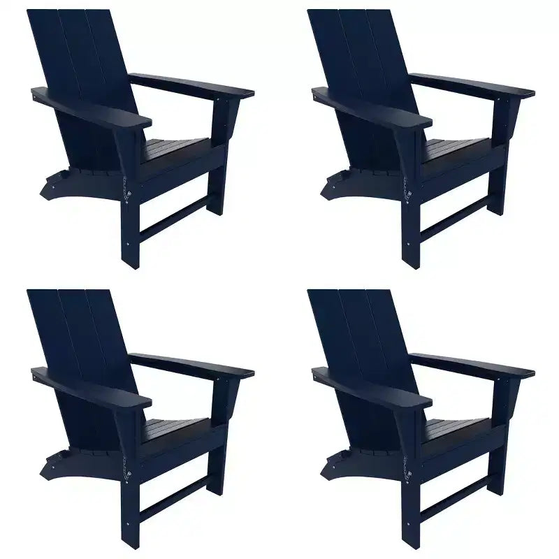 WestinTrends Ashore HDPE Folding Adirondack Chair (Set of 4)