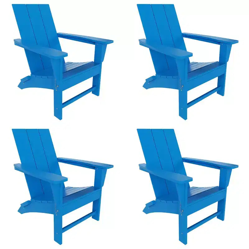 WestinTrends Ashore HDPE Folding Adirondack Chair (Set of 4)