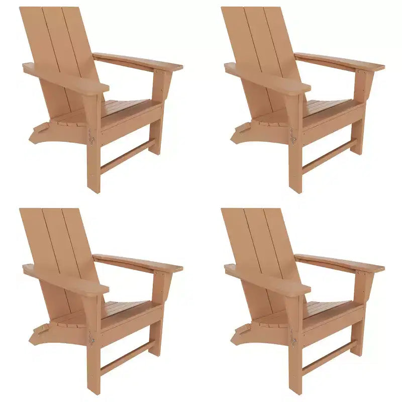 WestinTrends Ashore HDPE Folding Adirondack Chair (Set of 4)