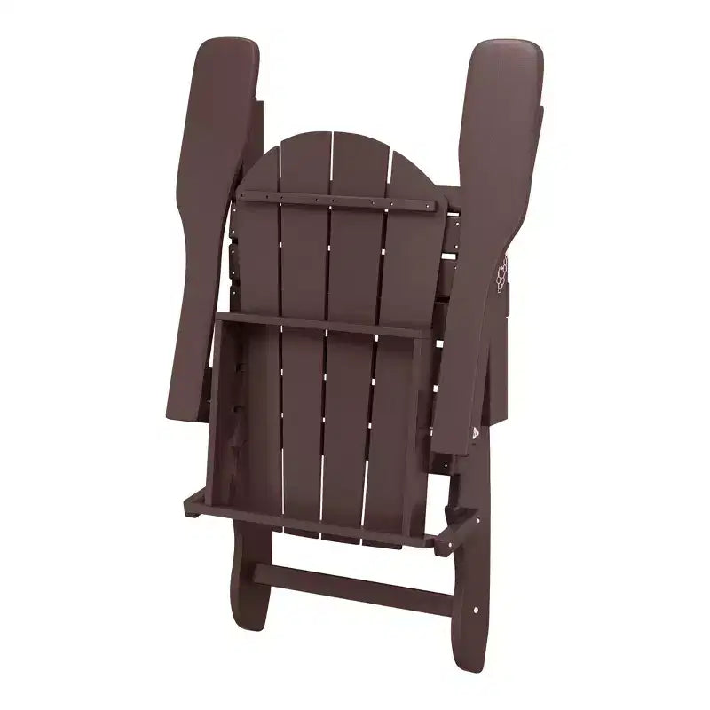 WestinTrends Malibu HDPE Outdoor Folding Poly Adirondack Chair (Set of 8)