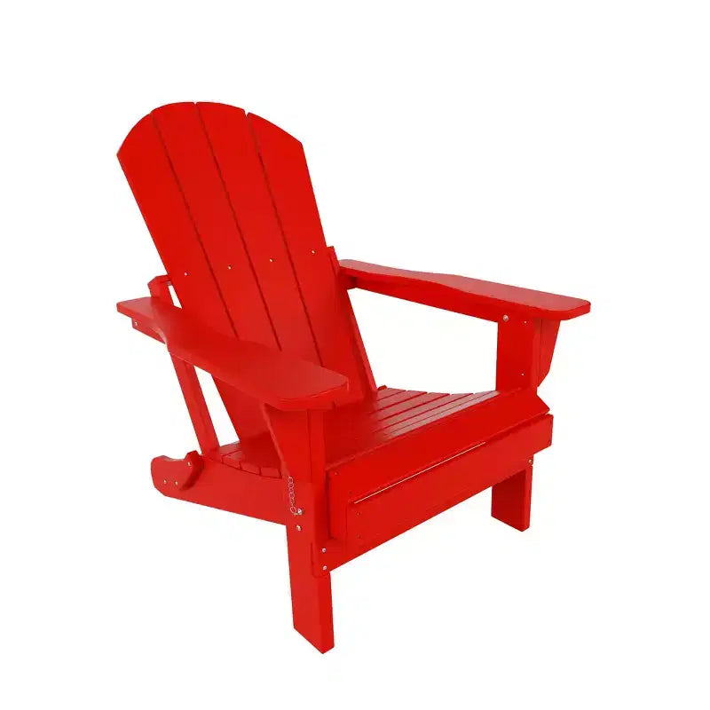 WestinTrends Malibu HDPE Outdoor Folding Poly Adirondack Chair (Set of 8)