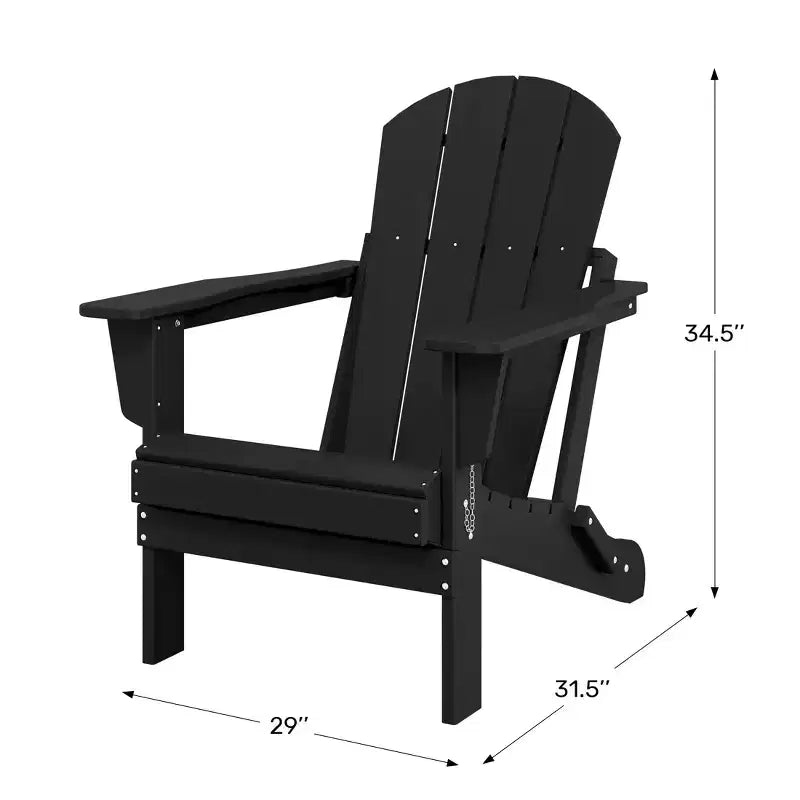 WestinTrends Malibu HDPE Outdoor Folding Poly Adirondack Chair (Set of 8)