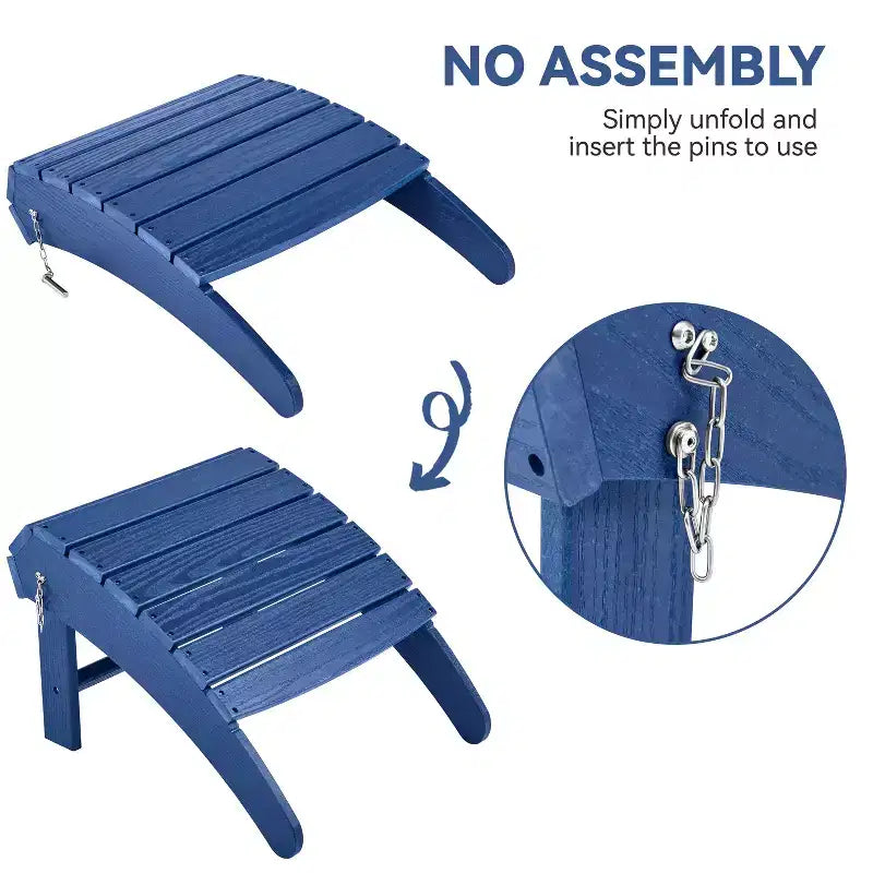 Yaheetech Ottoman Footrest for Adirondack Chair for Porch, Backyard, Lawn