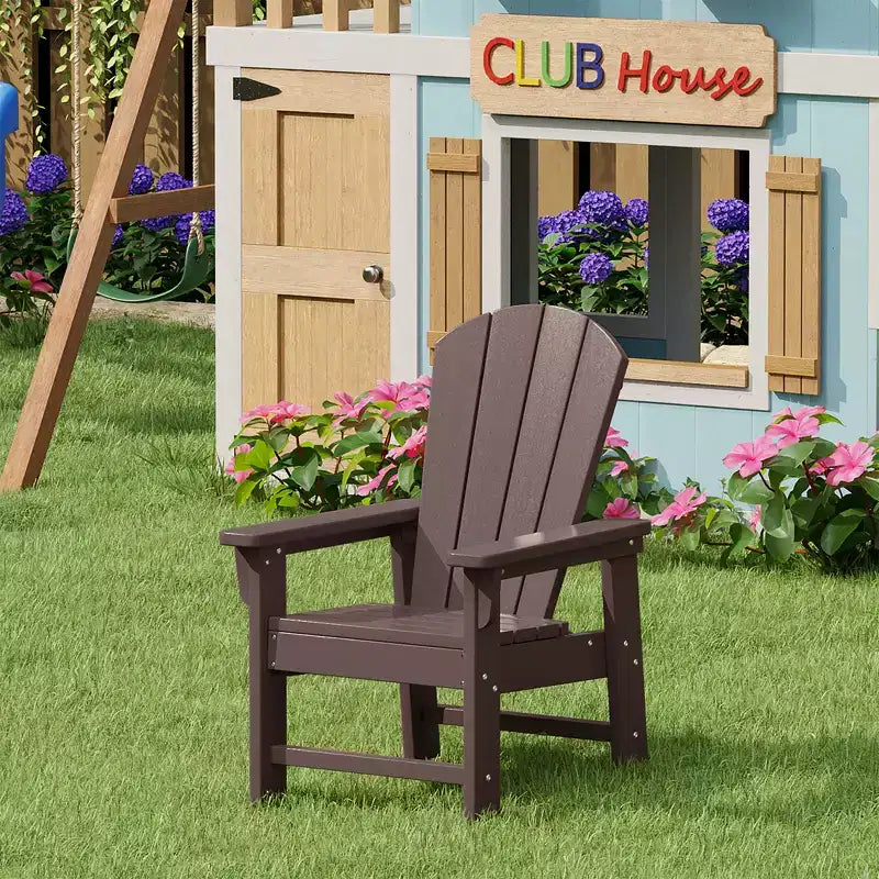 WestinTrends Malibu Kids Outdoor HDPE Adirondack Plastic Patio Chair