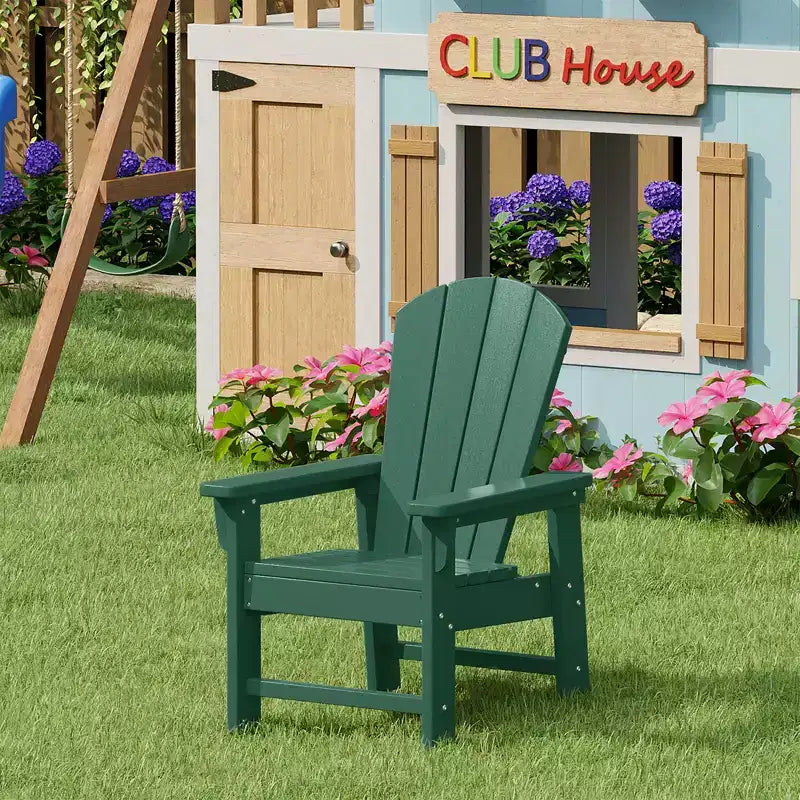 WestinTrends Malibu Kids Outdoor HDPE Adirondack Plastic Patio Chair