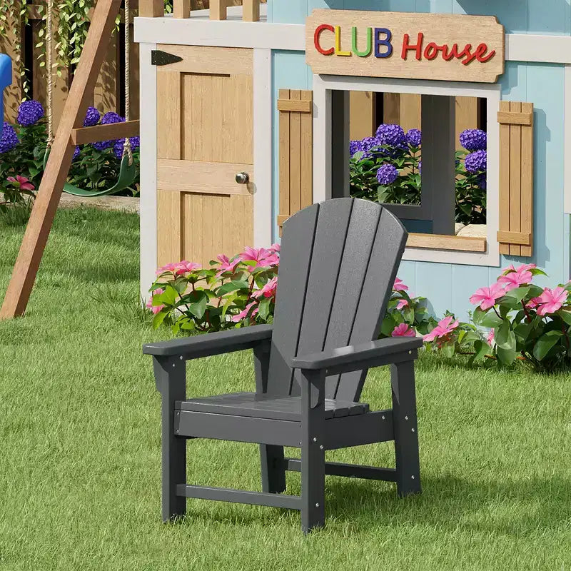 WestinTrends Malibu Kids Outdoor HDPE Adirondack Plastic Patio Chair