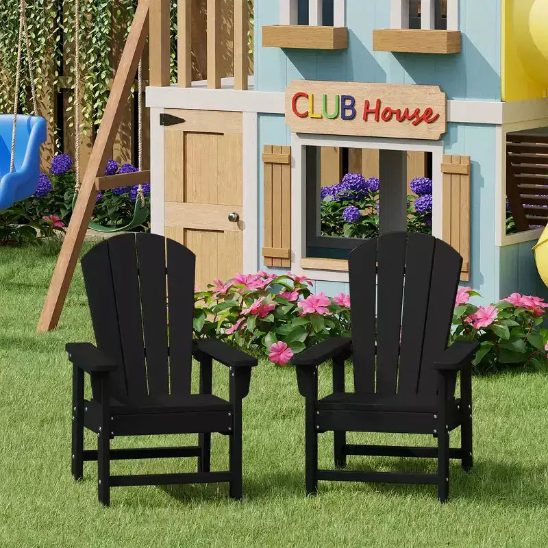 WestinTrends Lot de 2 chaises de patio Adirondack en plastique Malibu pour enfants