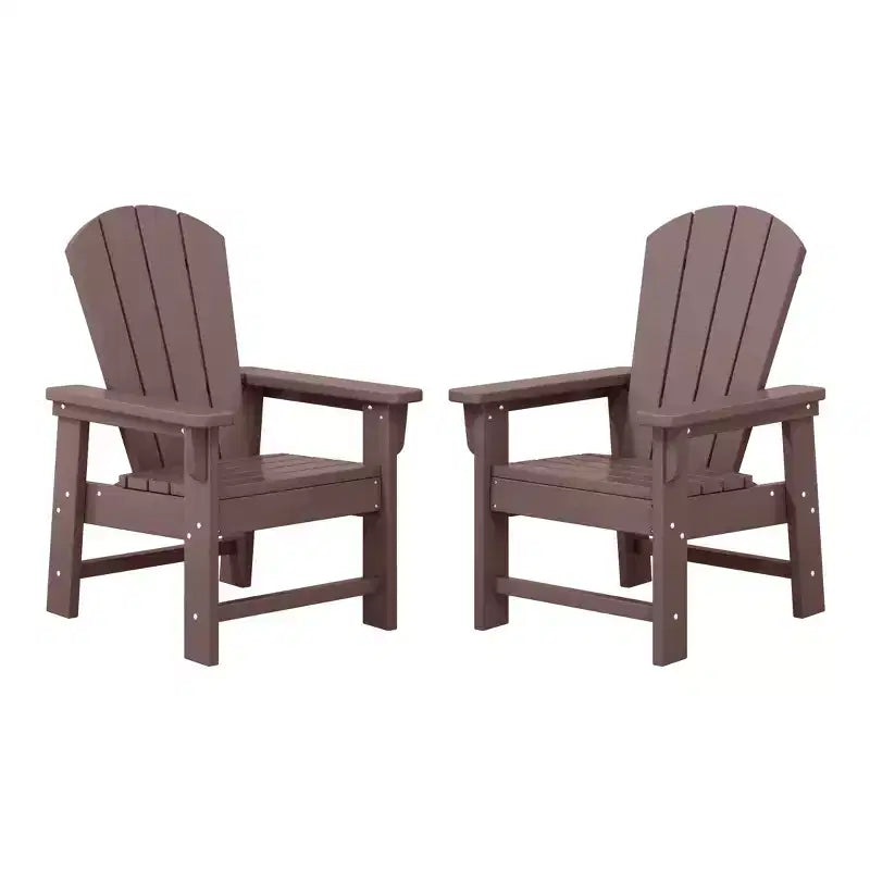 WestinTrends Malibu Kids Outdoor Adirondack Plastic Patio Chair (Set of 2)