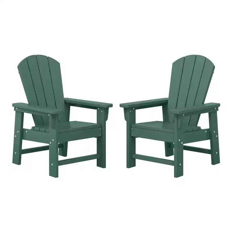 WestinTrends Malibu Kids Outdoor Adirondack Plastic Patio Chair (Set of 2)