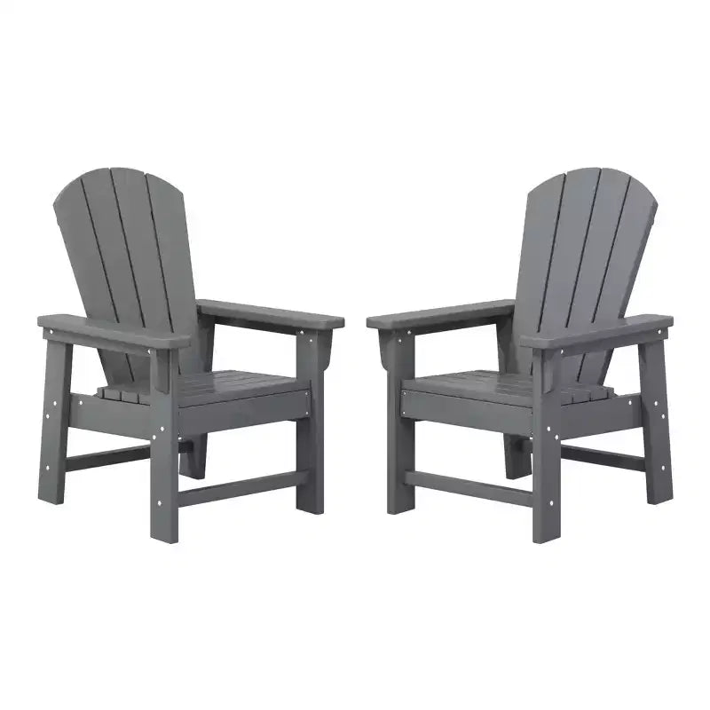 WestinTrends Malibu Kids Outdoor Adirondack Plastic Patio Chair (Set of 2)