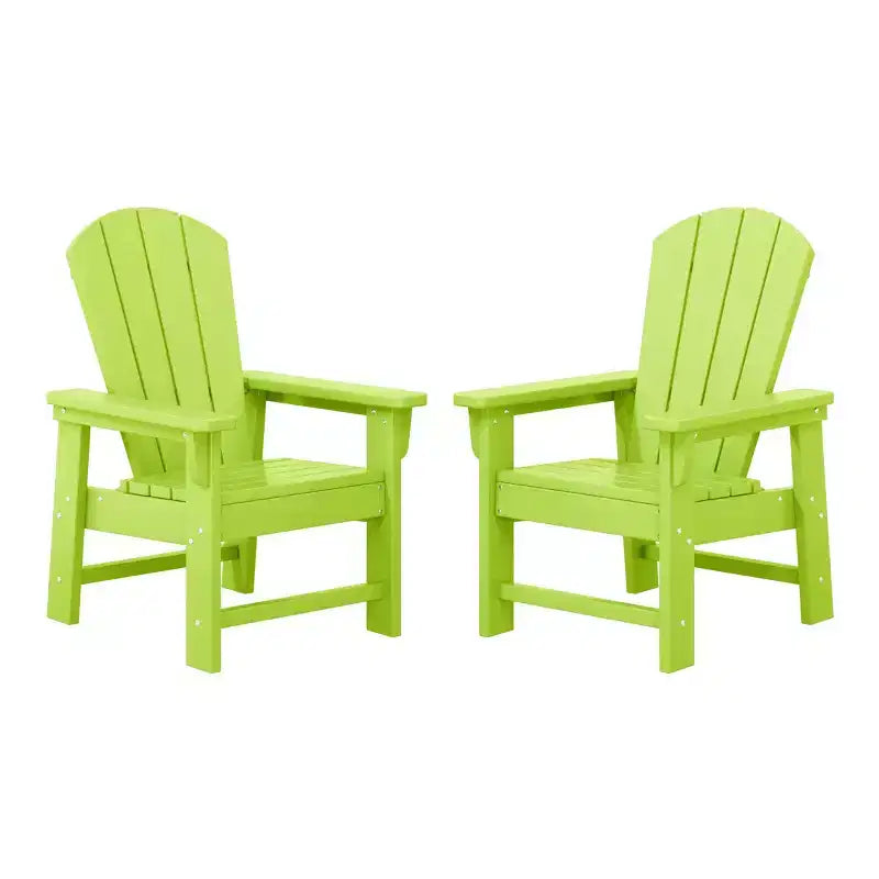 WestinTrends Malibu Kids Outdoor Adirondack Plastic Patio Chair (Set of 2)