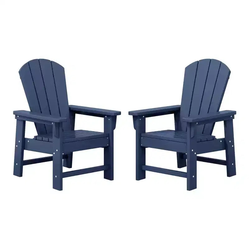 WestinTrends Malibu Kids Outdoor Adirondack Plastic Patio Chair (Set of 2)
