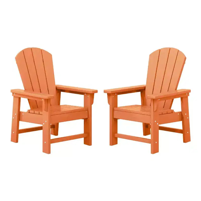 WestinTrends Malibu Kids Outdoor Adirondack Plastic Patio Chair (Set of 2)