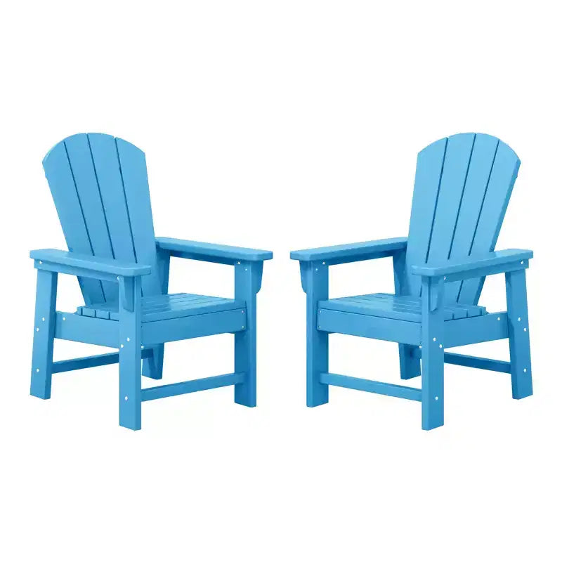 WestinTrends Malibu Kids Outdoor Adirondack Plastic Patio Chair (Set of 2)