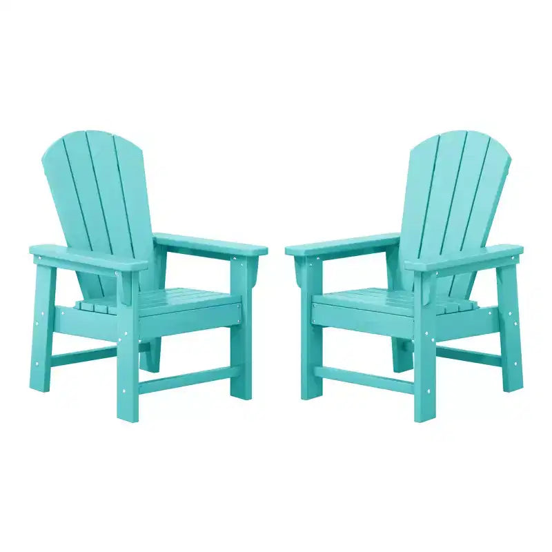 WestinTrends Malibu Kids Outdoor Adirondack Plastic Patio Chair (Set of 2)