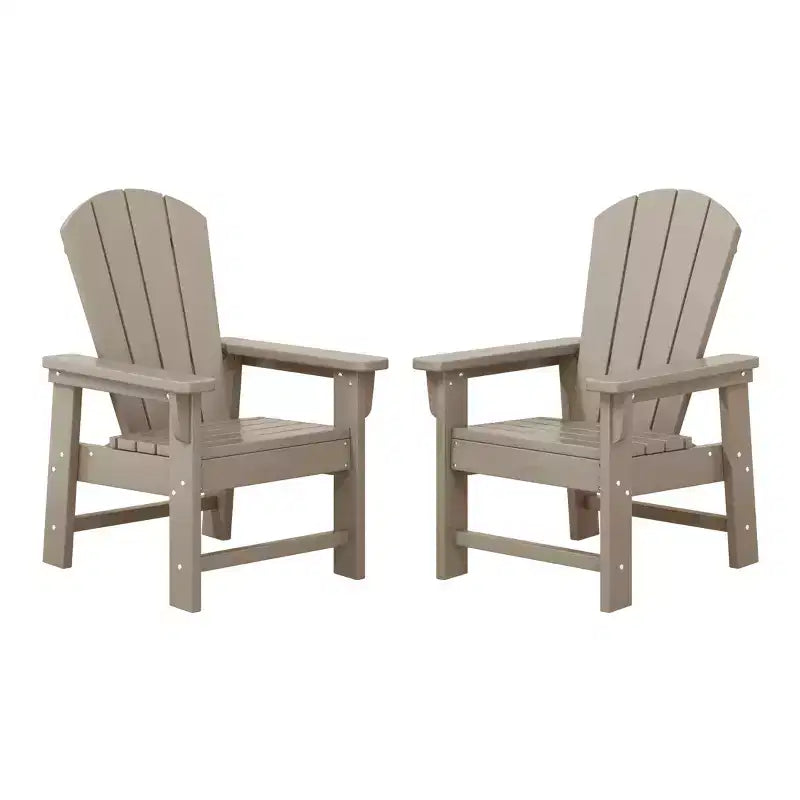 WestinTrends Malibu Kids Outdoor Adirondack Plastic Patio Chair (Set of 2)