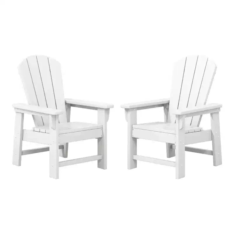WestinTrends Malibu Kids Outdoor Adirondack Plastic Patio Chair (Set of 2)