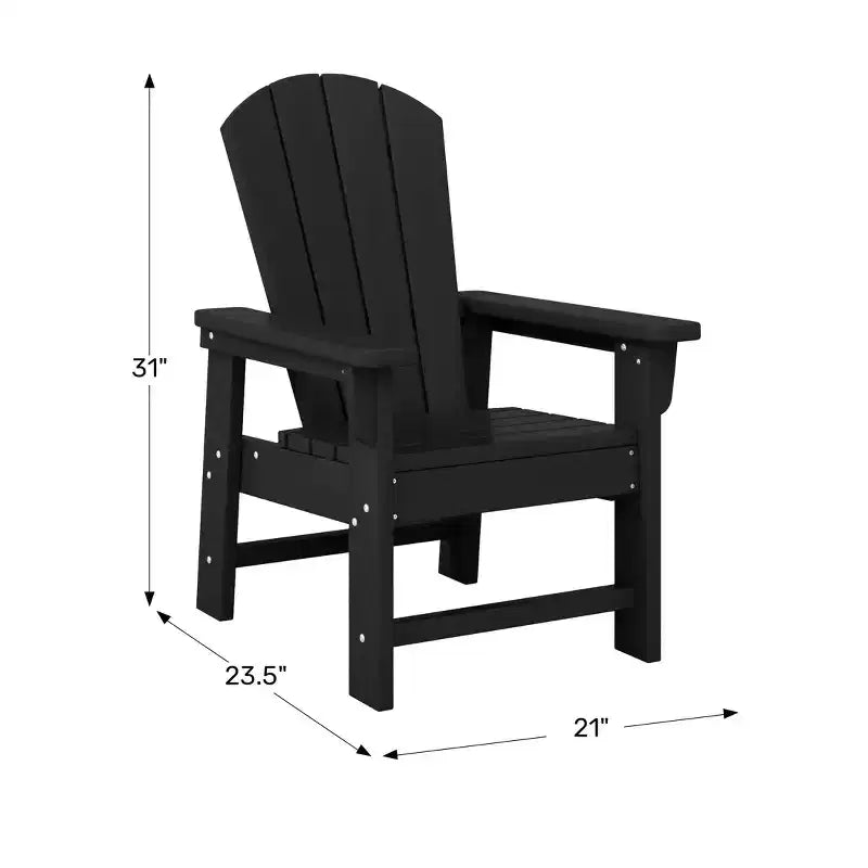 WestinTrends Malibu Chaises d'extérieur pour enfants Adirondack en plastique (Lot de 4)