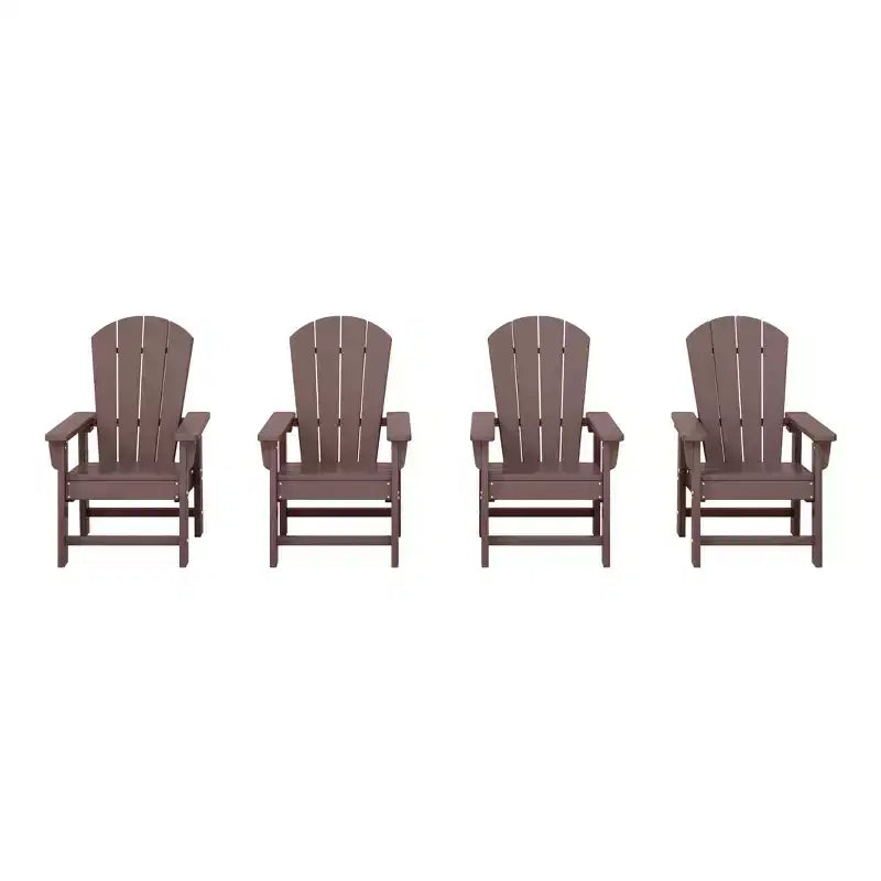 WestinTrends Malibu Kids Outdoor Adirondack Plastic Patio Chair (Set of 4)