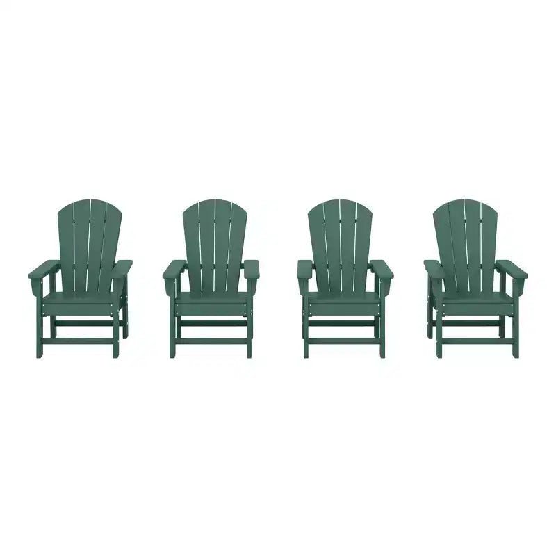 WestinTrends Malibu Kids Outdoor Adirondack Plastic Patio Chair (Set of 4)