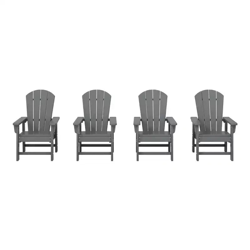 WestinTrends Malibu Kids Outdoor Adirondack Plastic Patio Chair (Set of 4)