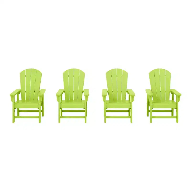 WestinTrends Malibu Kids Outdoor Adirondack Plastic Patio Chair (Set of 4)