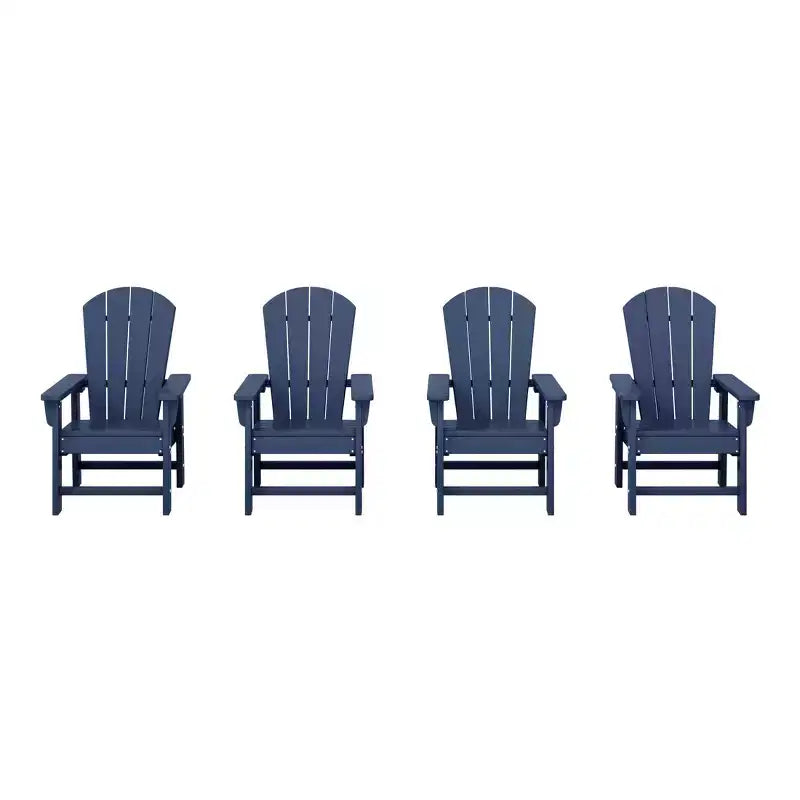 WestinTrends Malibu Kids Outdoor Adirondack Plastic Patio Chair (Set of 4)