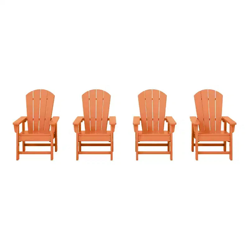 WestinTrends Malibu Kids Outdoor Adirondack Plastic Patio Chair (Set of 4)