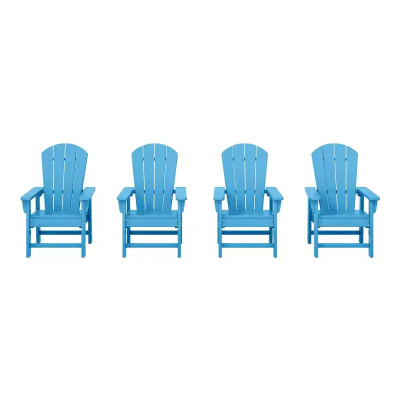 WestinTrends Malibu Kids Outdoor Adirondack Plastic Patio Chair (Set of 4)
