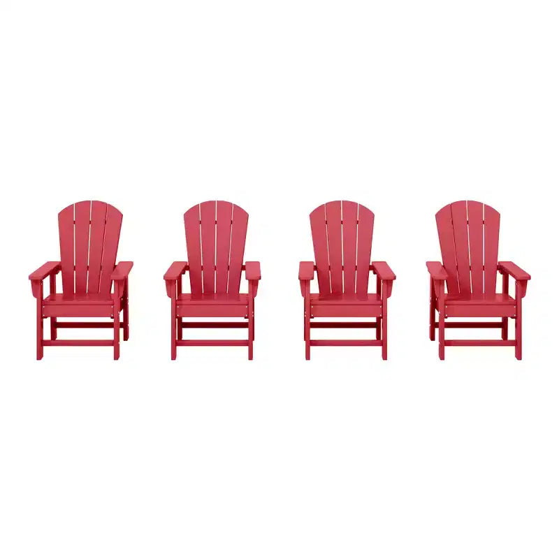 WestinTrends Malibu Kids Outdoor Adirondack Plastic Patio Chair (Set of 4)