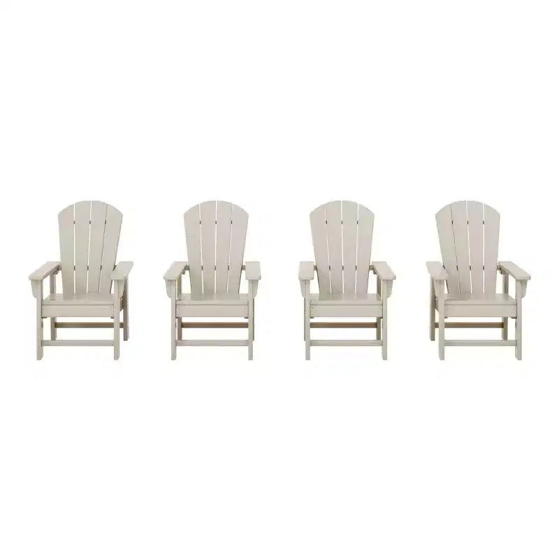WestinTrends Malibu Kids Outdoor Adirondack Plastic Patio Chair (Set of 4)