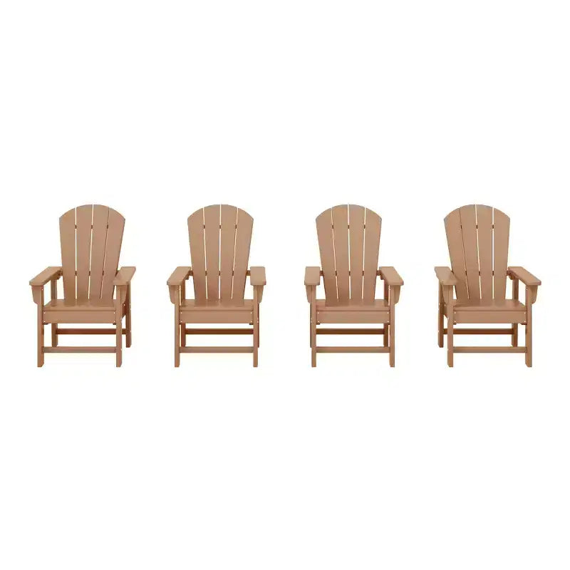 WestinTrends Malibu Kids Outdoor Adirondack Plastic Patio Chair (Set of 4)