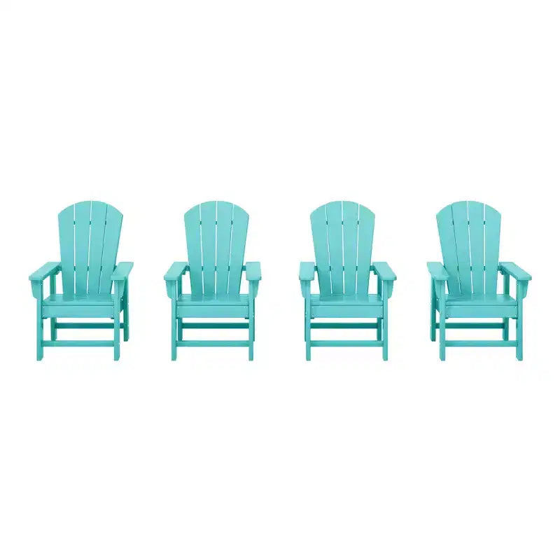 WestinTrends Malibu Kids Outdoor Adirondack Plastic Patio Chair (Set of 4)