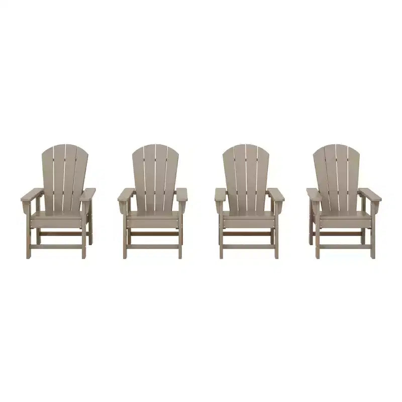 WestinTrends Malibu Kids Outdoor Adirondack Plastic Patio Chair (Set of 4)