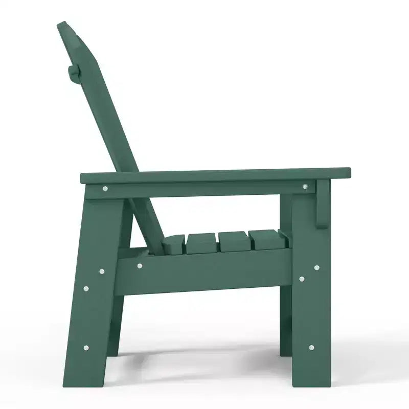 WestinTrends Malibu 2-Piece Kids Outdoor HDPE Adirondack Chair With Square Side Table Set