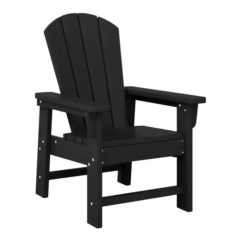 WestinTrends Malibu 2-Piece Kids Outdoor HDPE Adirondack Chair With Square Side Table Set