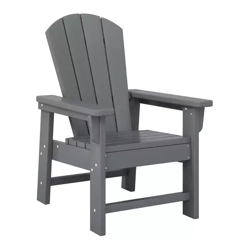 WestinTrends Malibu 2-Piece Kids Outdoor HDPE Adirondack Chair With Square Side Table Set