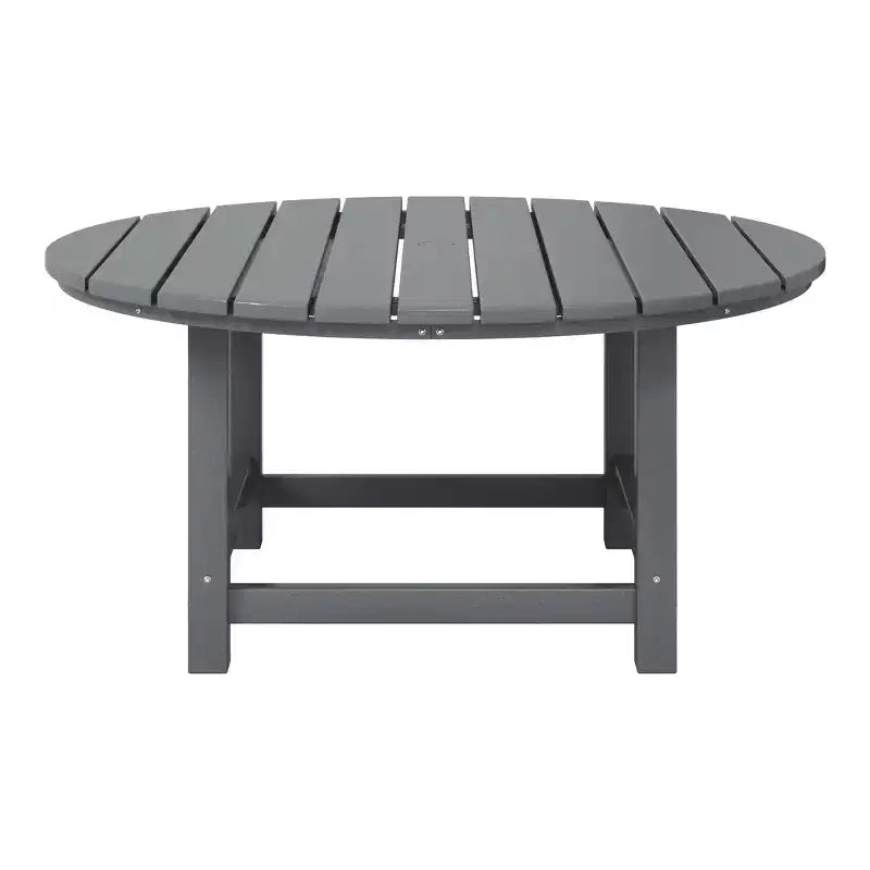 WestinTrends Dylan 5-Piece Outdoor Patio HDPE Adirondack Chair With Round Coffee Table Conversation Set