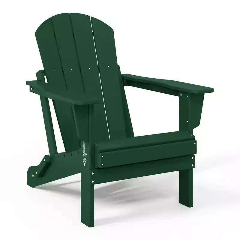 WestinTrends Malibu 5-Piece HDPE Folding Adirondack Chair Outdoor Patio Conversation Set