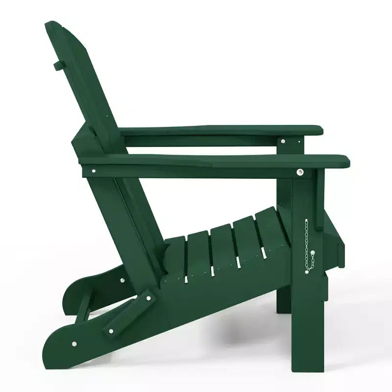 WestinTrends Malibu 5-Piece HDPE Folding Adirondack Chair Outdoor Patio Conversation Set