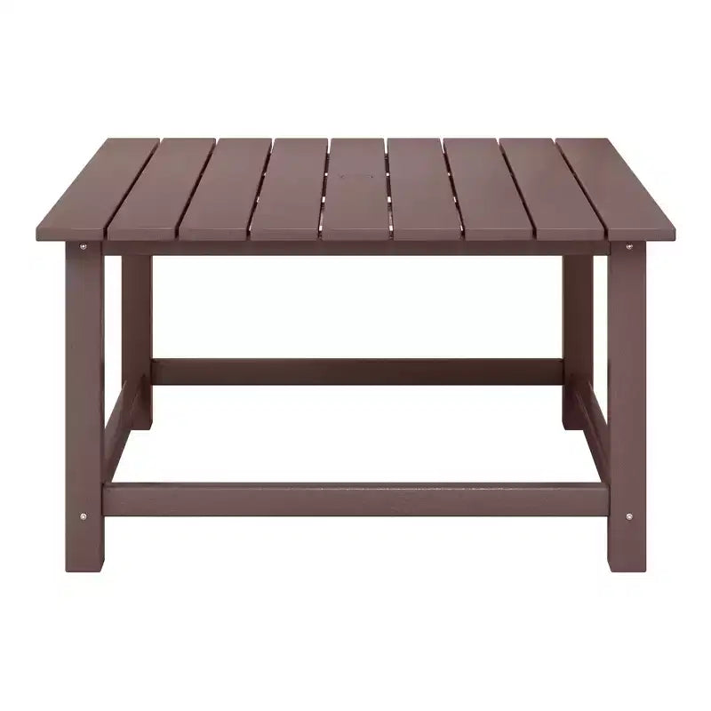 WestinTrends Malibu 5-Piece HDPE Adirondack Chair Outdoor Patio Square Table Conversation Set
