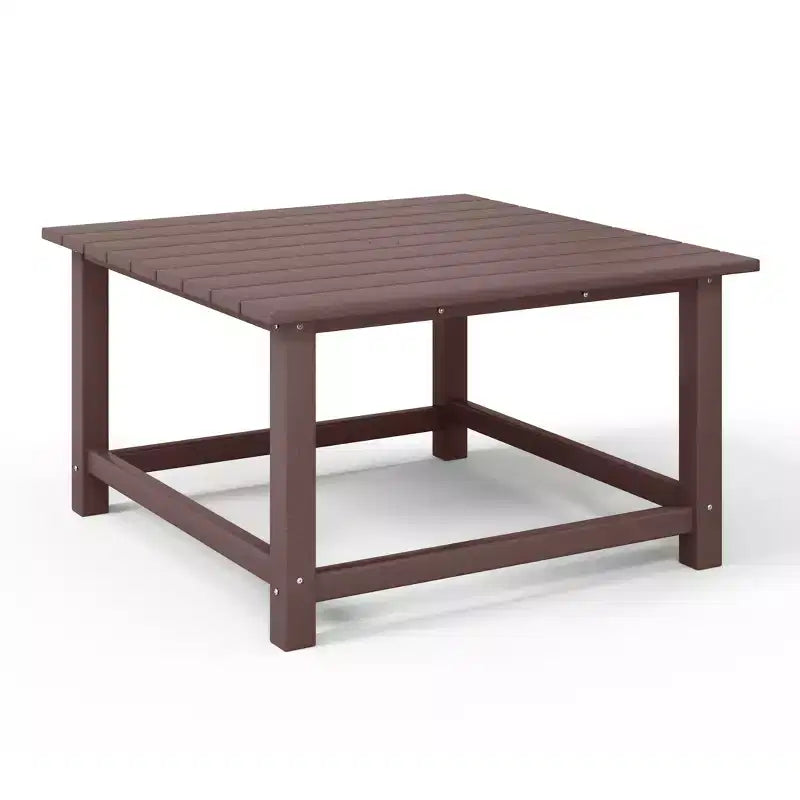 WestinTrends Malibu 5-Piece HDPE Adirondack Chair Outdoor Patio Square Table Conversation Set