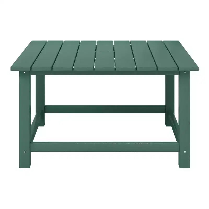 WestinTrends Malibu 5-Piece HDPE Adirondack Chair Outdoor Patio Square Table Conversation Set