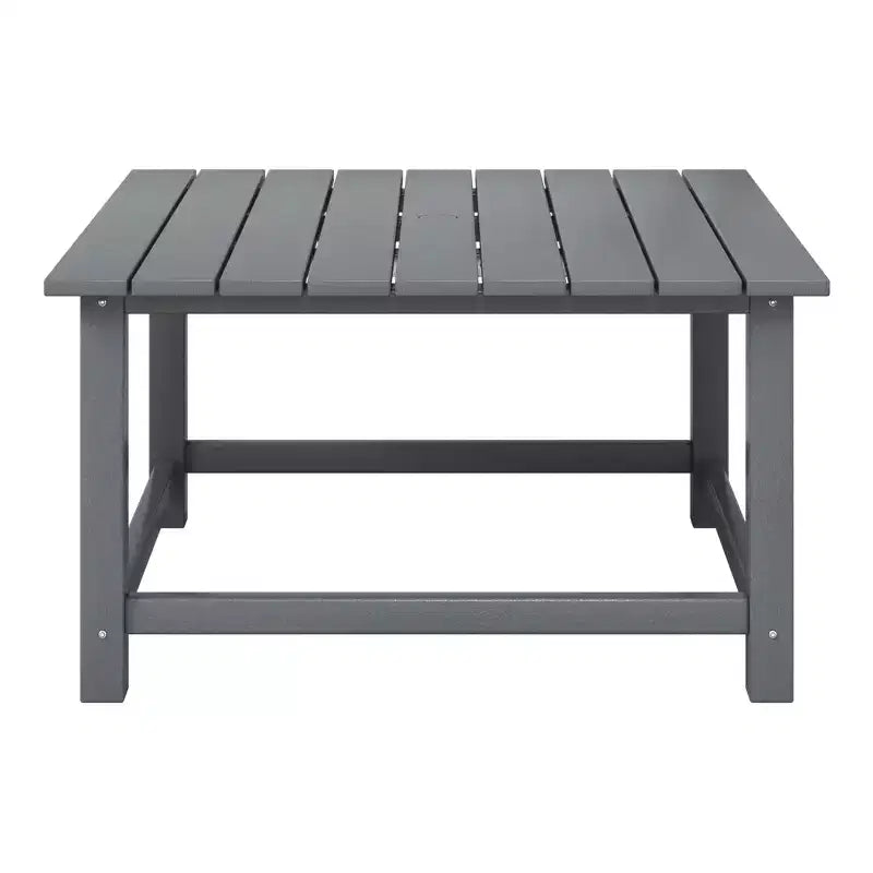 WestinTrends Malibu 5-Piece HDPE Adirondack Chair Outdoor Patio Square Table Conversation Set