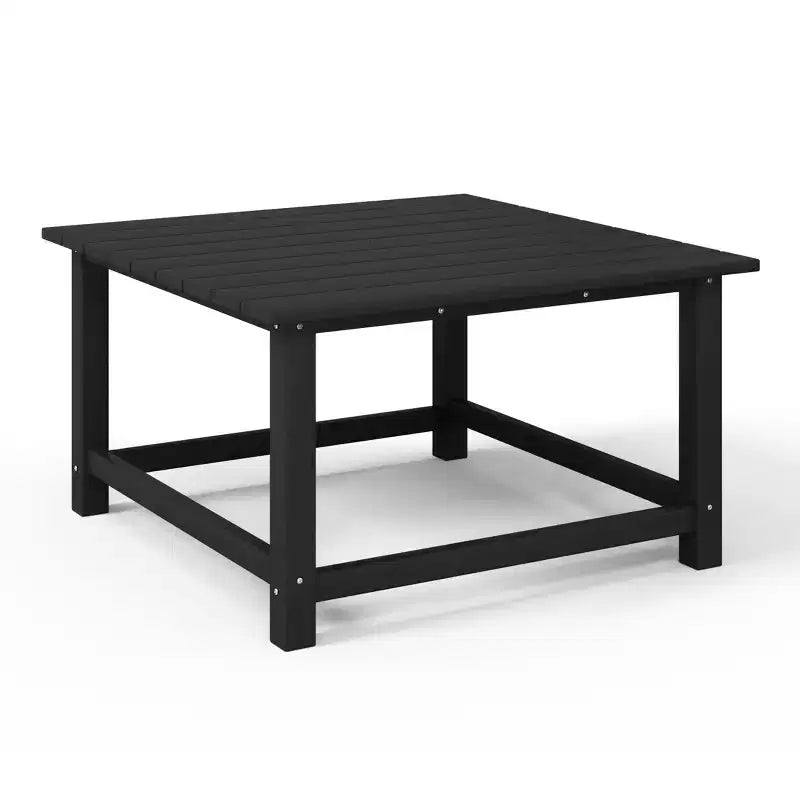 WestinTrends Malibu 5-Piece HDPE Adirondack Chair Outdoor Patio Square Table Conversation Set